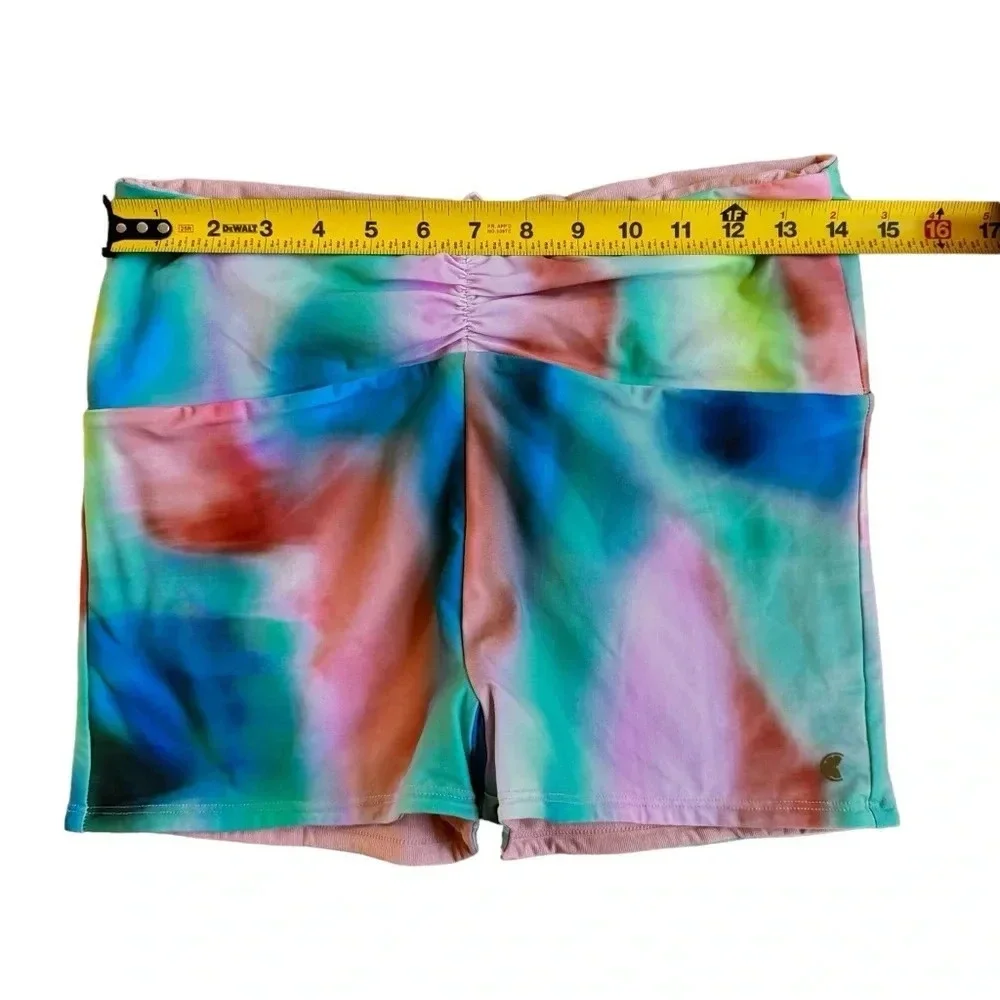 Citrus Swimming short bottom shirred waist sunset tide peach blue size L NWT - Picture 9 of 12